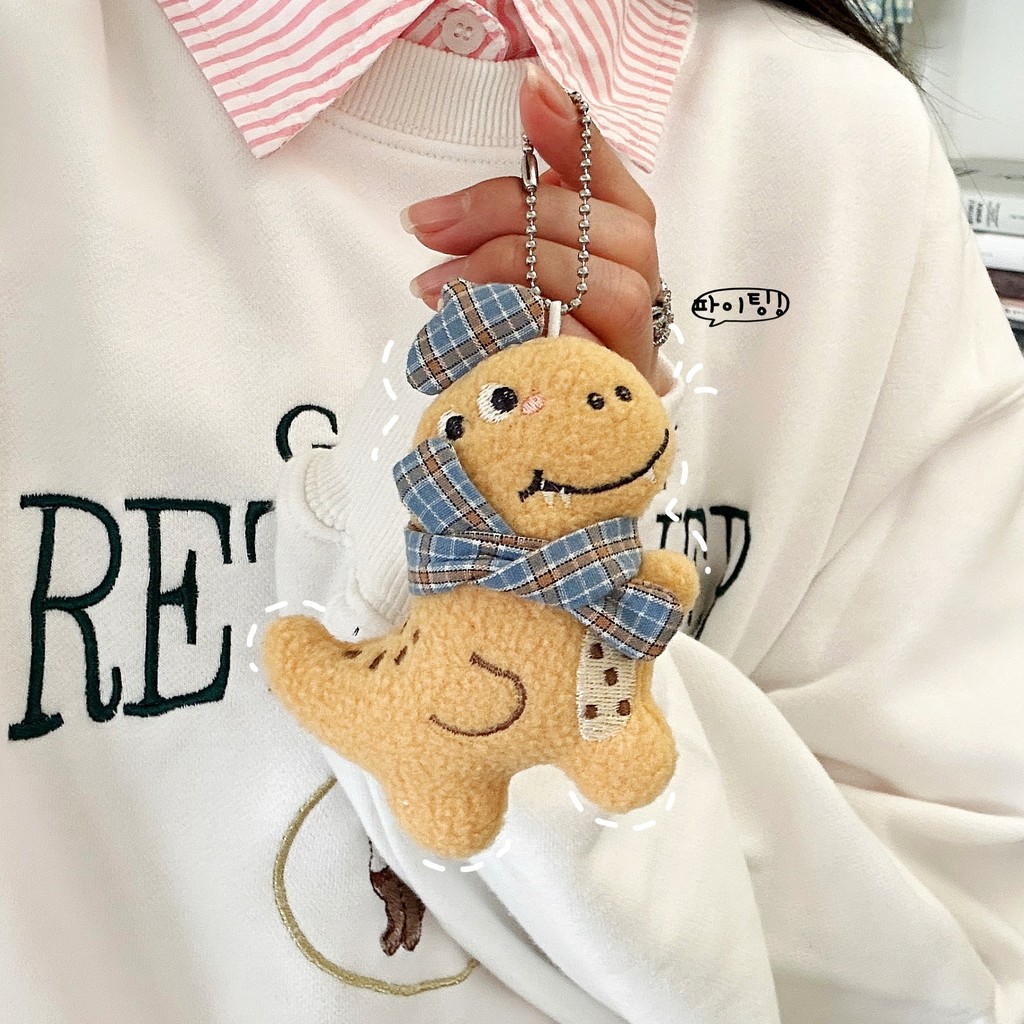 Creative Cute Plush Animal Keychain - Rabbit Bear Dinosaur Wearing ...