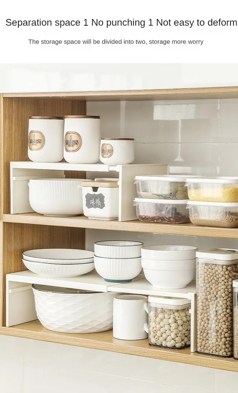 Kitchen Cupboard Organizer Retractable Cabinet Shelf Seasoning Bottle ...