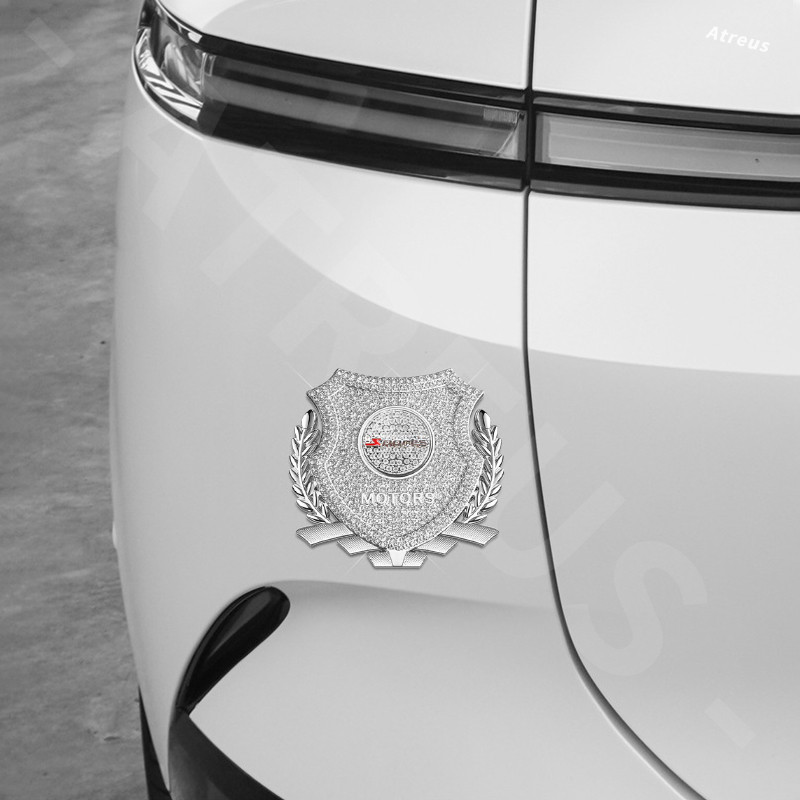 Mercedes Benz Car Metal Decoration Sticker Car Logo Warning Stickers 3D ...