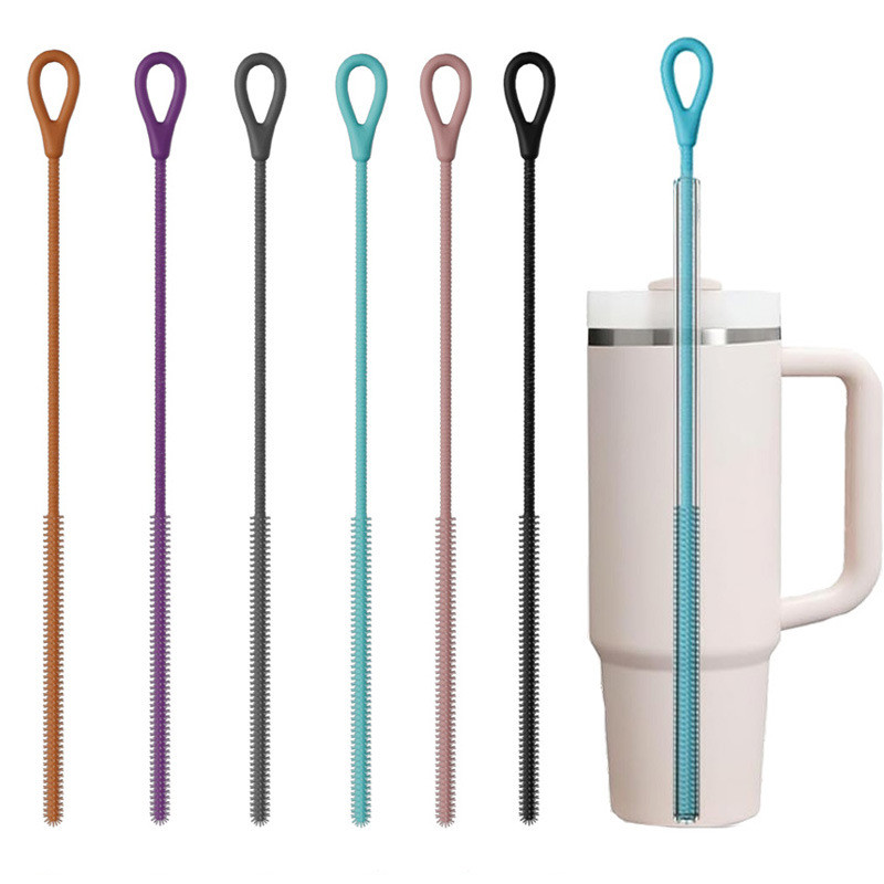 Silicone Straw Cleaner Brush for Bottle,Extra Long 9.48in Silicone ...