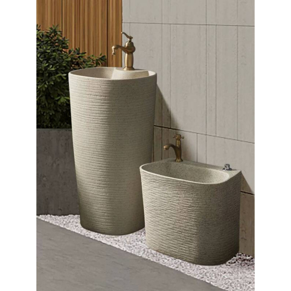 Vintage Chinese Style Outdoor Wash Basin Courtyard Column Basin ...