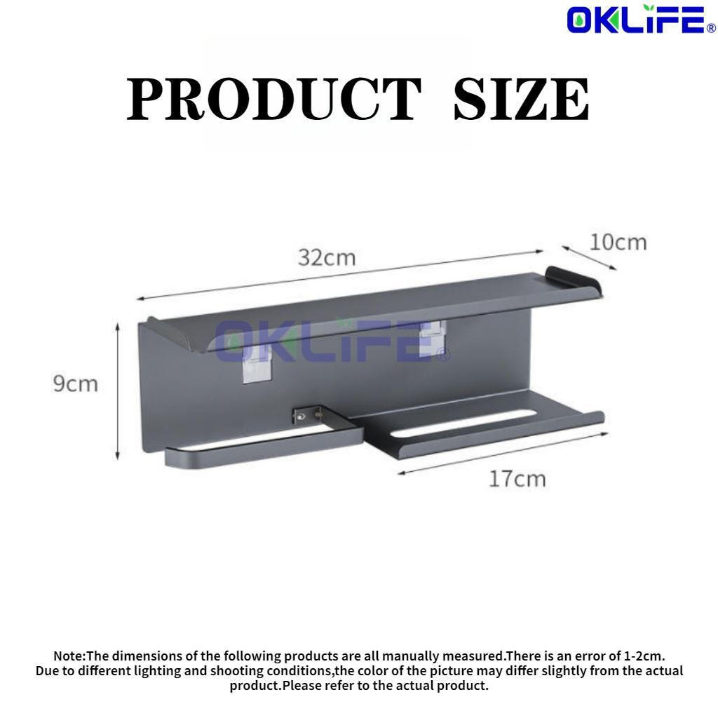Wall Mount Toilet Paper Holder With Shelf Rust Proof Multifunctional Bathroom Tissue Rack HDB Toilet Accessory view 8