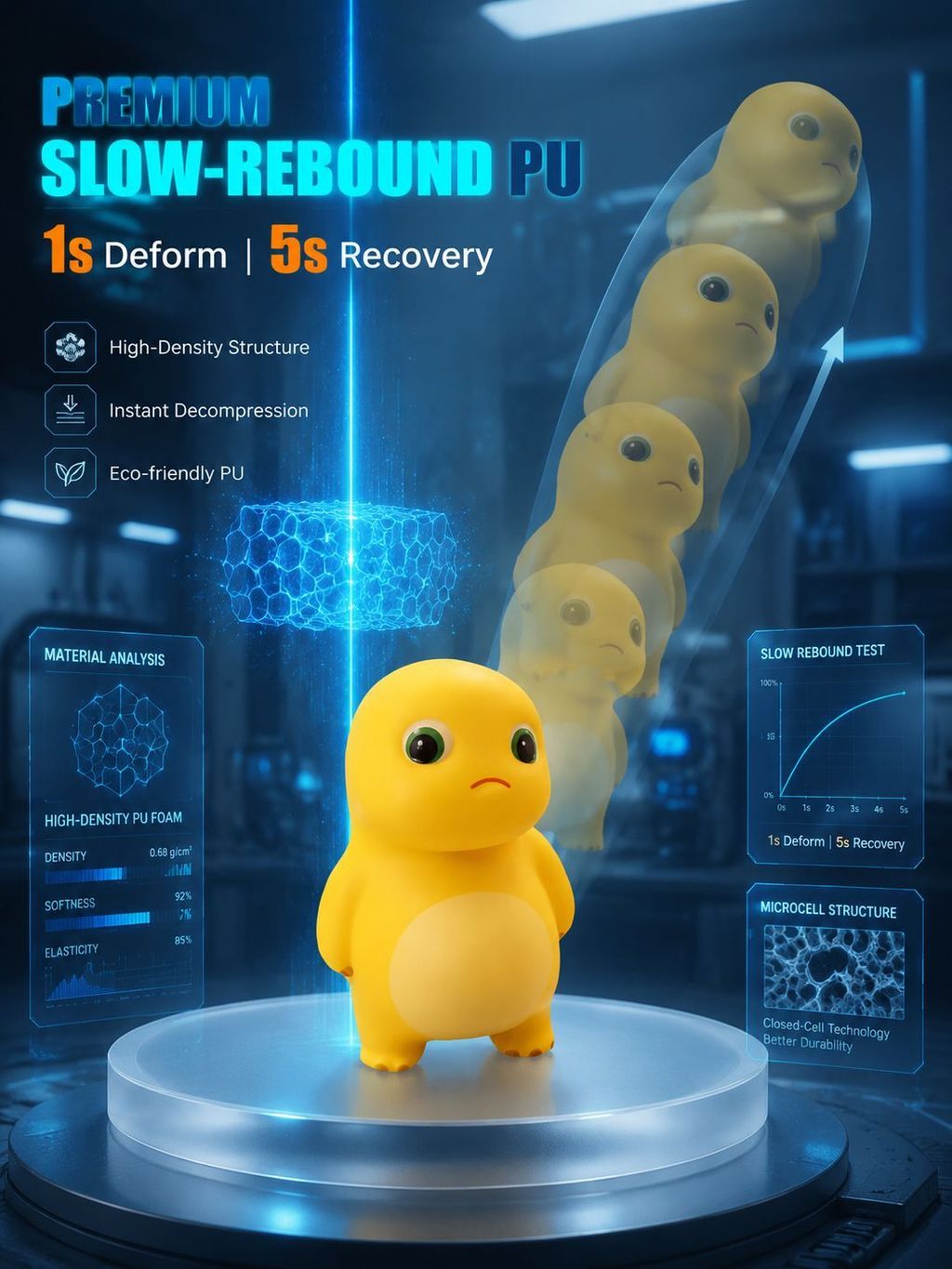 Cute Milk Dragon Squishy Toy/Soft Slow Rebound Stress Relief Squeeze ...