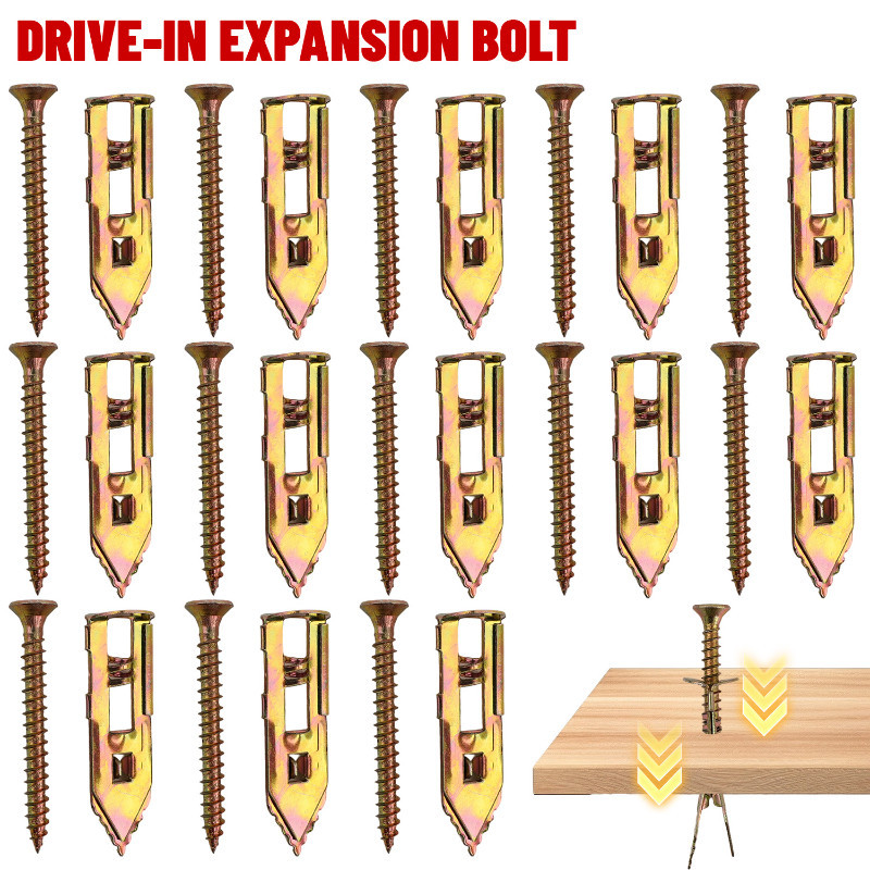 20/50/100 Sets High-Strength Expansion Screw - Solid Serrated Thorny ...