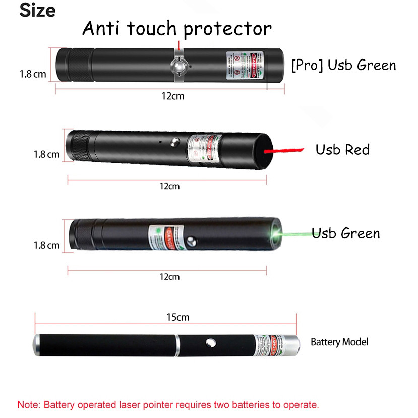 [SG]Green Laser Pointer USB High Power Long Distance for Pet Toy ...