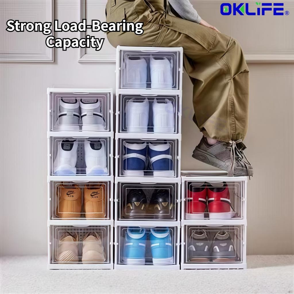 Foldable Shoe Cabinet Dustproof Shoe Box Multi Tier Shoe Storage Shelf For Home Entryway Household Rack view 8