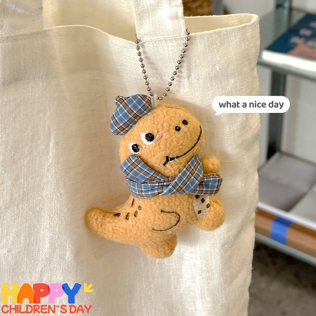 Creative Cute Plush Animal Keychain - Rabbit Bear Dinosaur Wearing ...