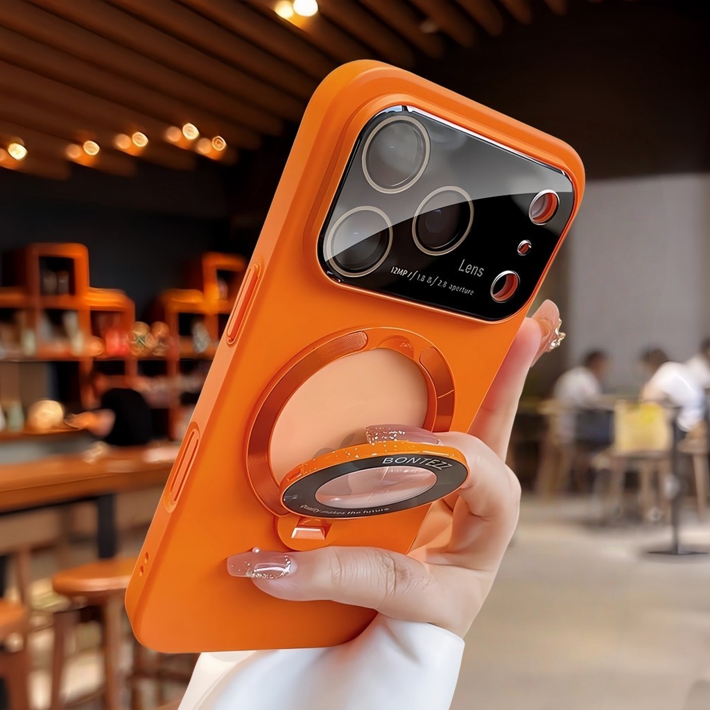 Casing Luxury PC Matte Phone Case With Built-in stand Shockproof Hard ...