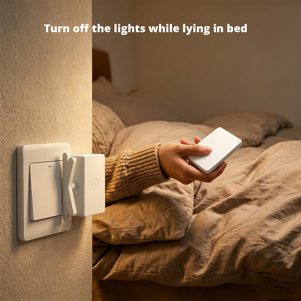 Wireless Remote Control Button Pusher No Wiring Sticky Wall Switch ...