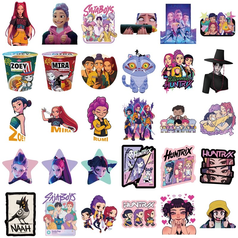 40Pcs/Set K-Pop Huntrix Notebook Stickers Creative Diy Waterproof ...