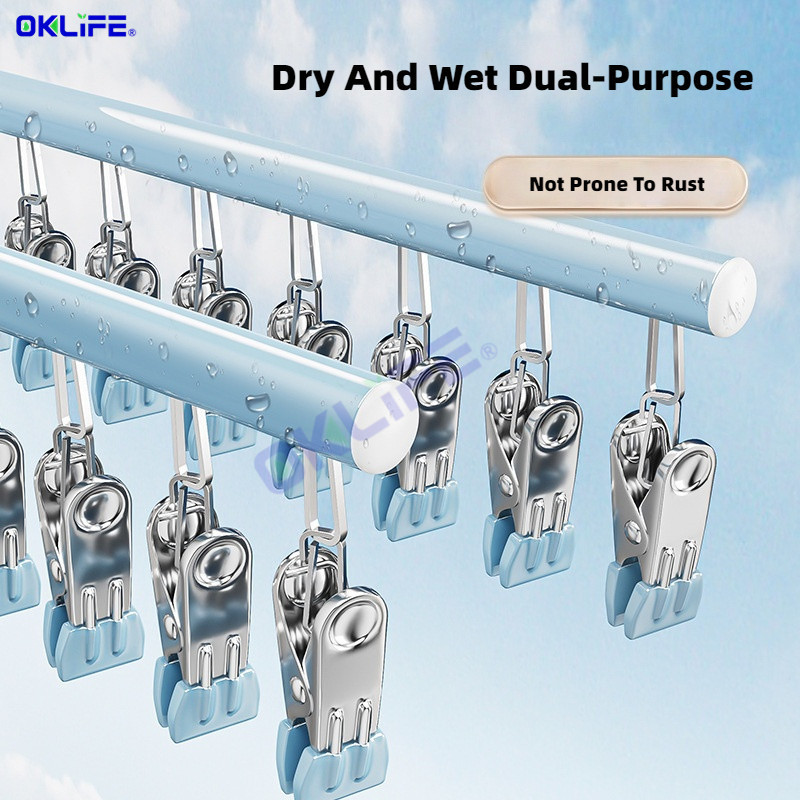 Windproof Laundry Drying Rack Non Marking Multiclip Hanger For Socks Underwear Clothes Drying Clip Rack view 5