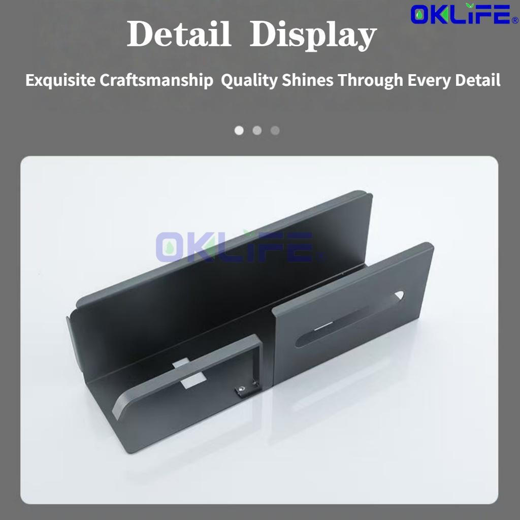 Wall Mount Toilet Paper Holder With Shelf Rust Proof Multifunctional Bathroom Tissue Rack HDB Toilet Accessory alternate view
