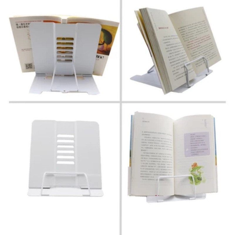 Adjustable Reading Rack Portable Desktop Book Holder Metal Reading Rest ...