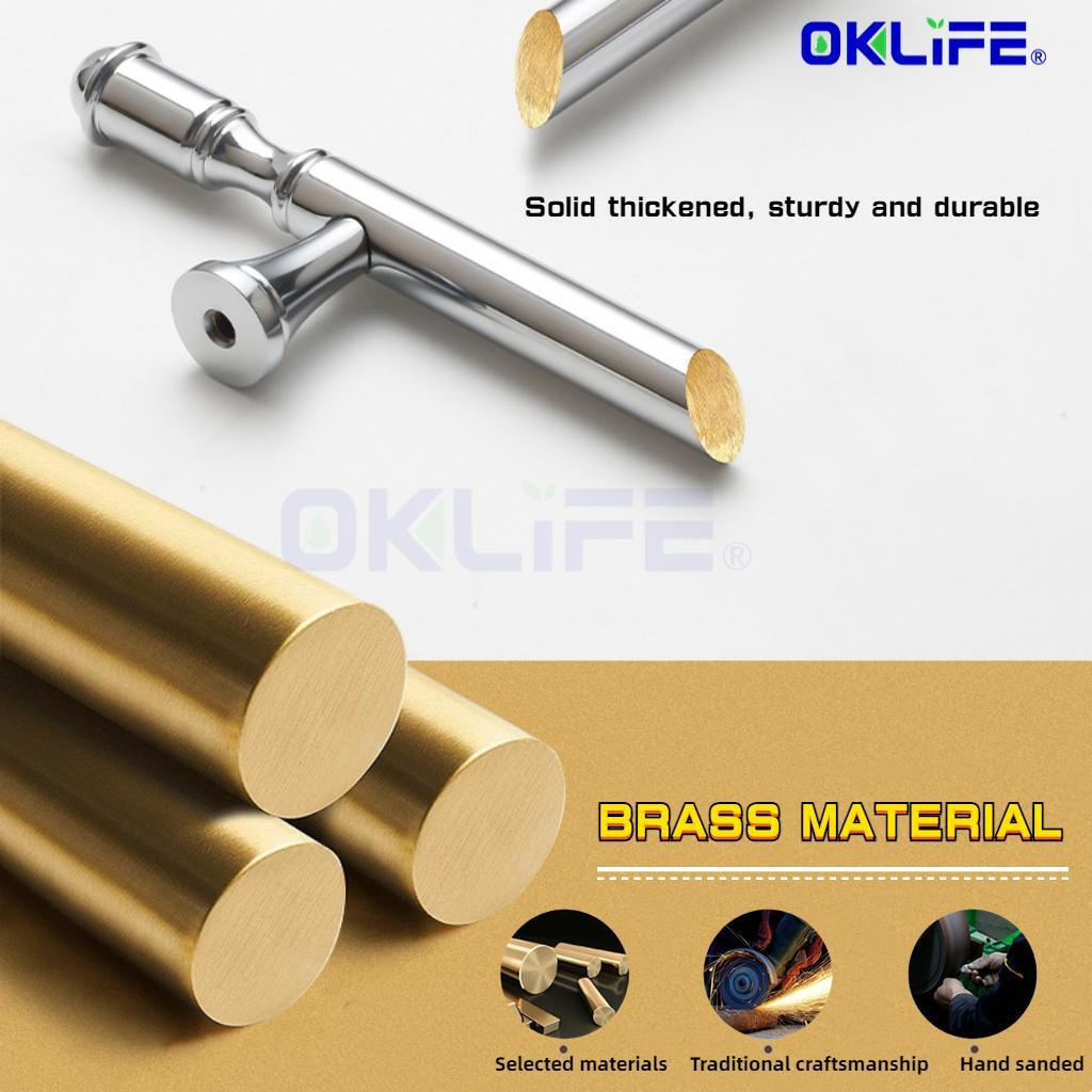 Solid Brass Single Hole Knob Gold Silver Finish Nordic Minimalist Wardrobe Drawer Handle Rust Proof HDB Condo view 7