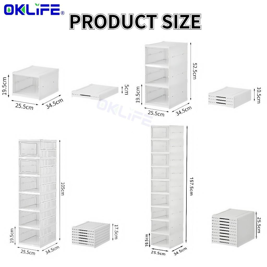 Foldable Shoe Cabinet Dustproof Shoe Box Multi Tier Shoe Storage Shelf For Home Entryway Household Rack view 6
