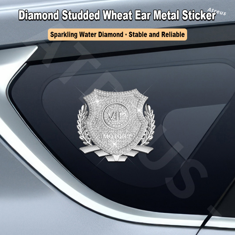 Mercedes Benz Car Metal Decoration Sticker Car Logo Warning Stickers 3D ...