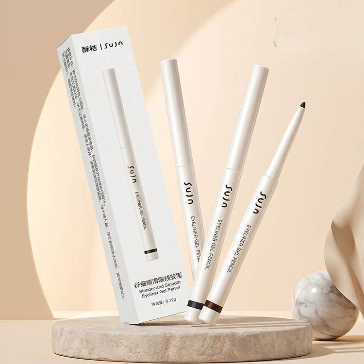 Gel Eyeliner Pencil Waterproof Smudge-Proof Long Lasting Slim Tip ...