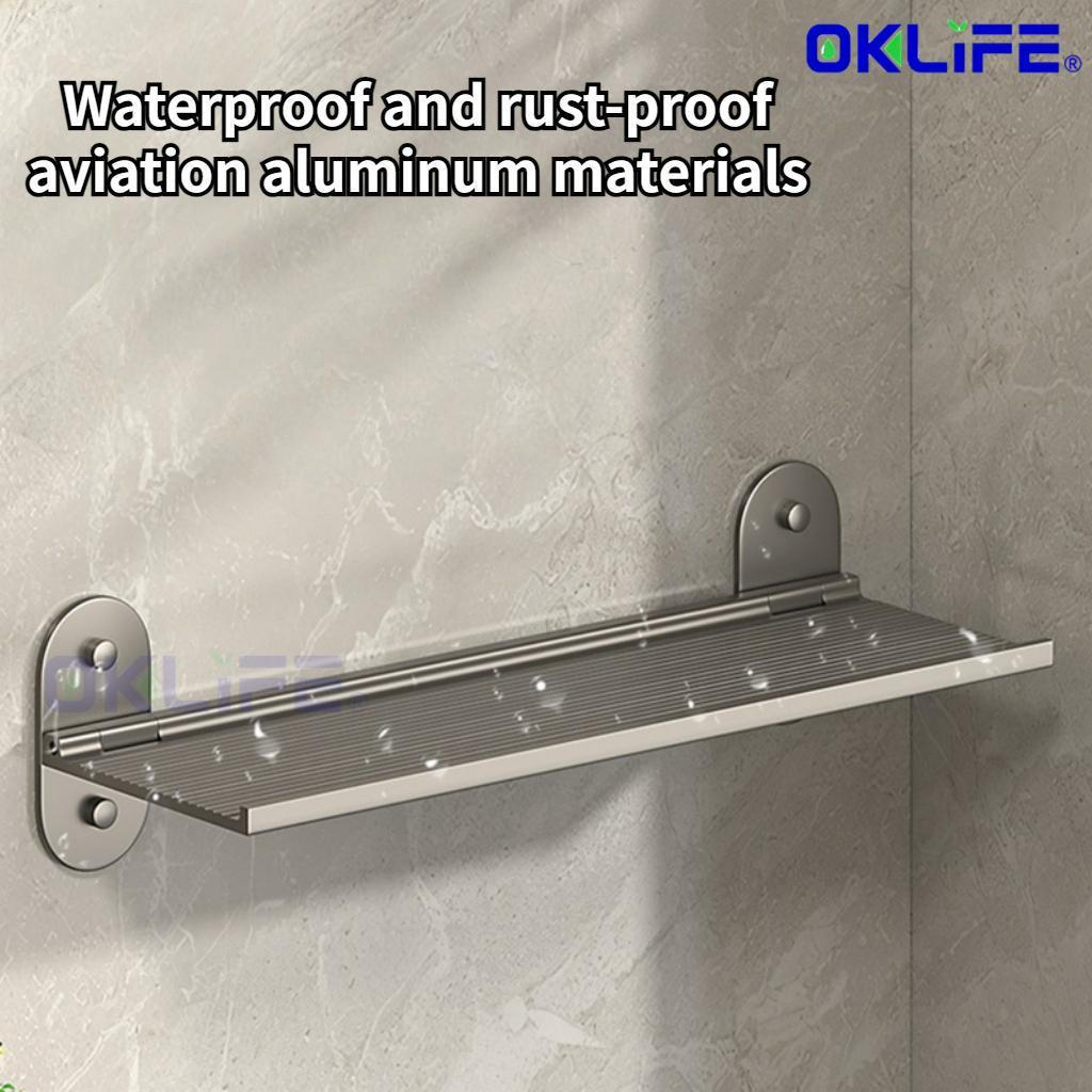 Single Tier No Drill Bathroom Shelf Rust Proof Wall Mount Above Mirror Washstand Organizer Condo Toilet Storage alternate view
