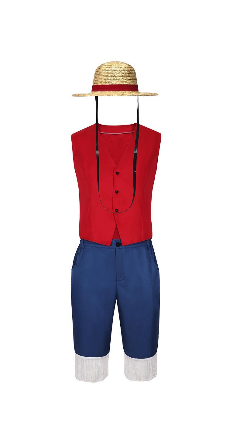 OnePiece Monkey D. Luffy Straw Hat Anime Cosplay Costume Party ...