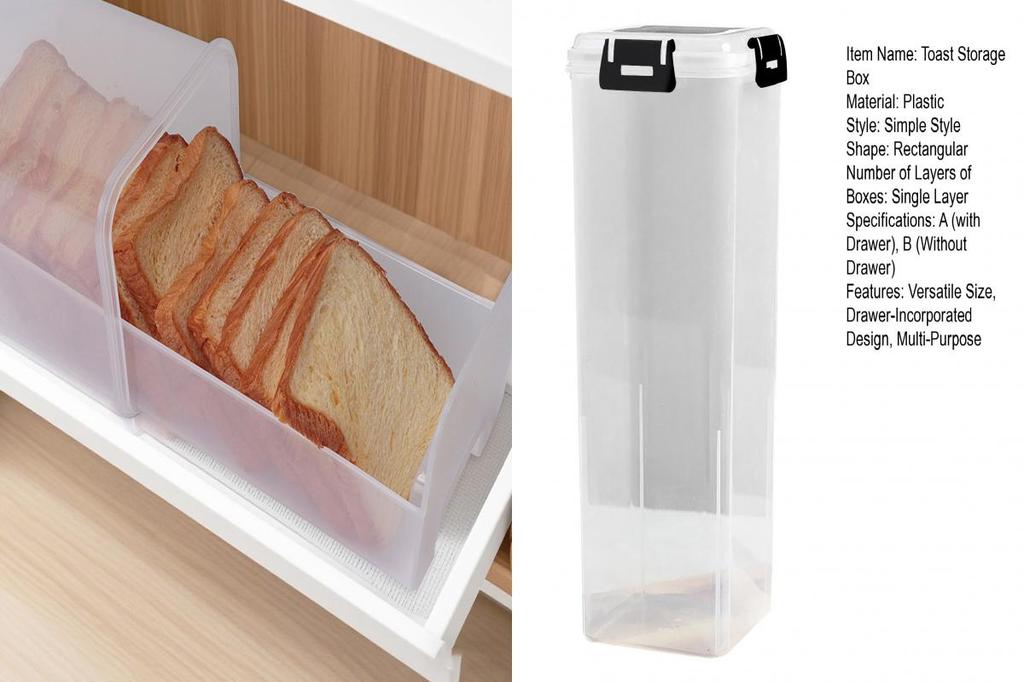 bangla| Toast Storage Box Extend Bread Shelf Life Transparent Bread ...