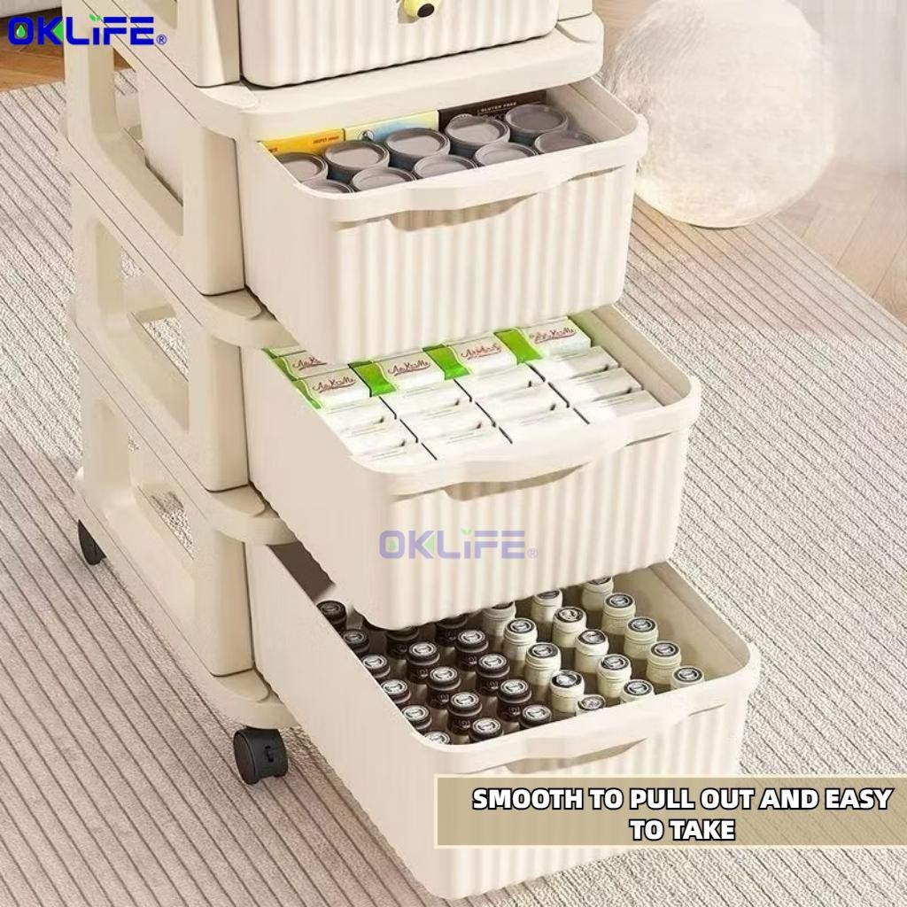 Rolling Cart Rust Proof Mobile Trolley Kids Snack Storage Cabinet Floor Organizer HDB Condo Home Storage Rack alternate view