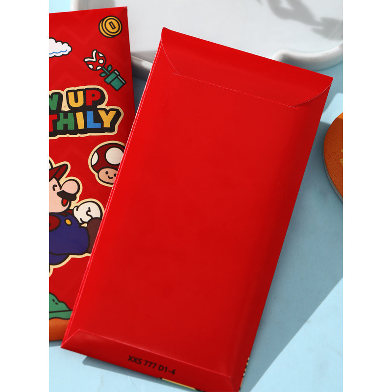 6 PCS CNY 2026 Cute Cartoon AngPao Kurumi Super Mario AngPow Red ...