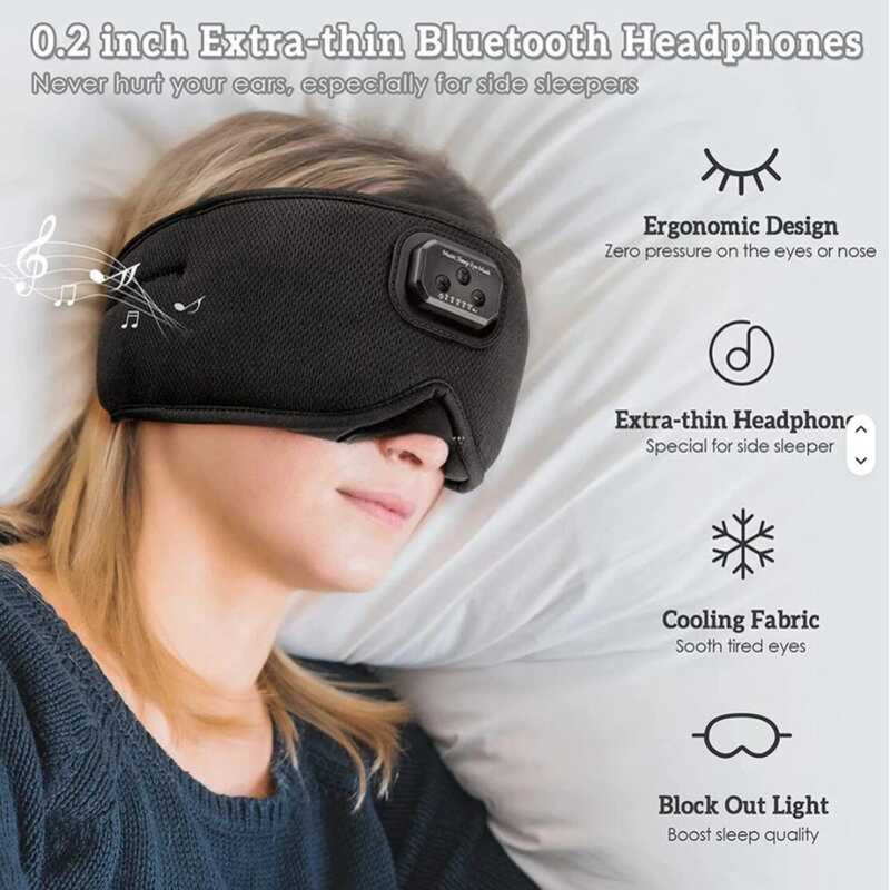 Shading Sleep Headphones Type C Rechargeable 3D Bluetooth Timed Eye ...