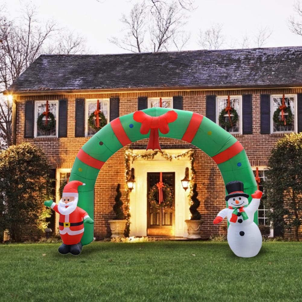 12 Ft Lighted Christmas Inflatable Archway, Inflatable Santa Claus and ...