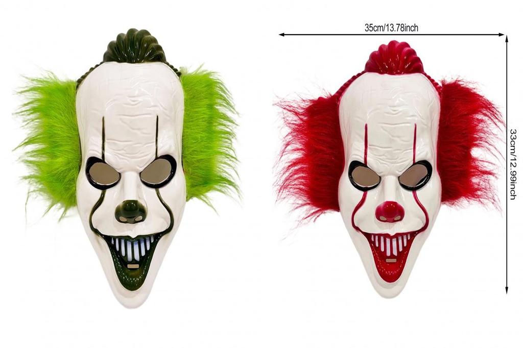 Scary Face Mask Halloween Scary Clown Mask Full Face Joker Cosplay Mask ...