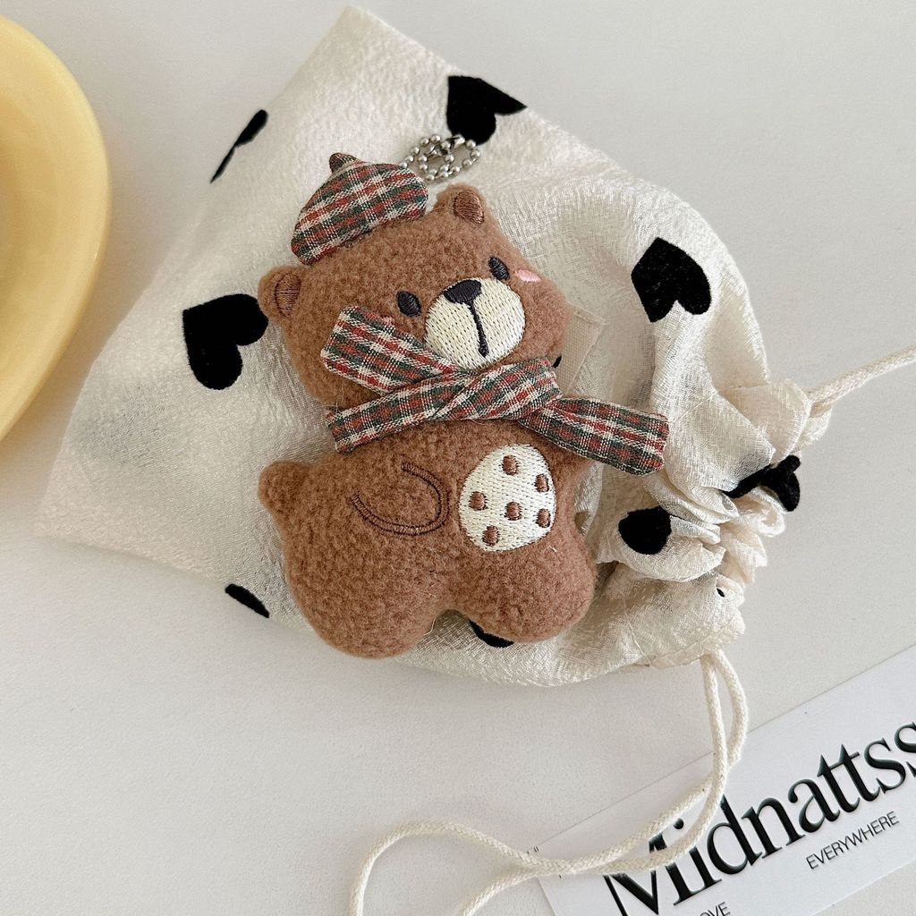 Creative Cute Plush Animal Keychain - Rabbit Bear Dinosaur Wearing ...