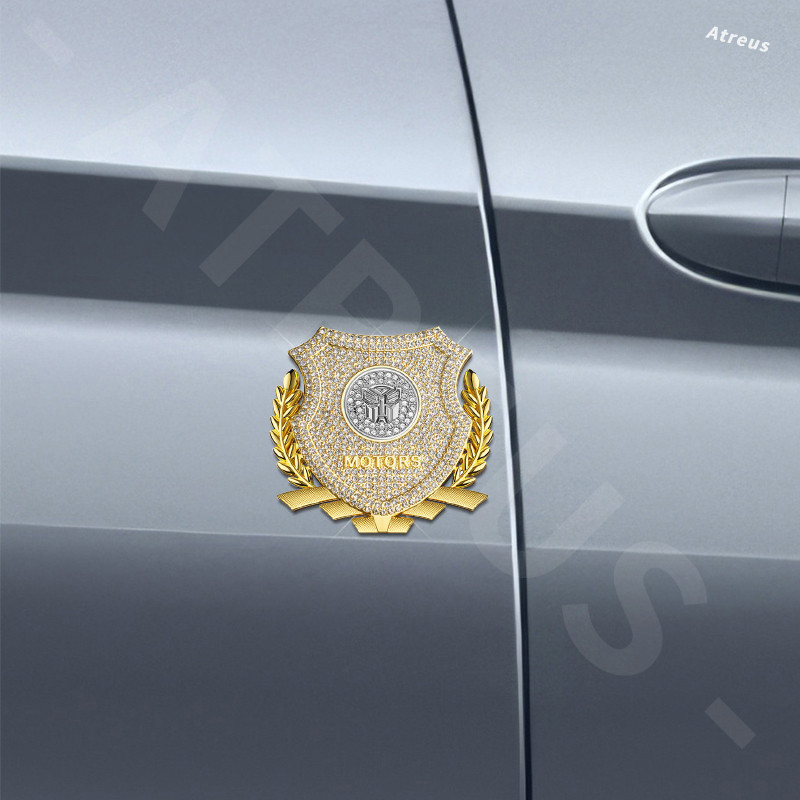 Mercedes Benz Car Metal Decoration Sticker Car Logo Warning Stickers 3D ...