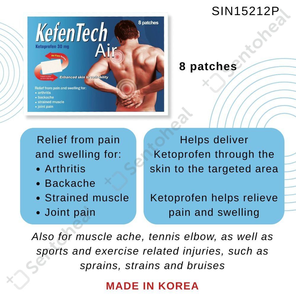 KefenTech Air plasters 8pcs [160pieces]& KENHANCER (Ketoprofen) 6s ...