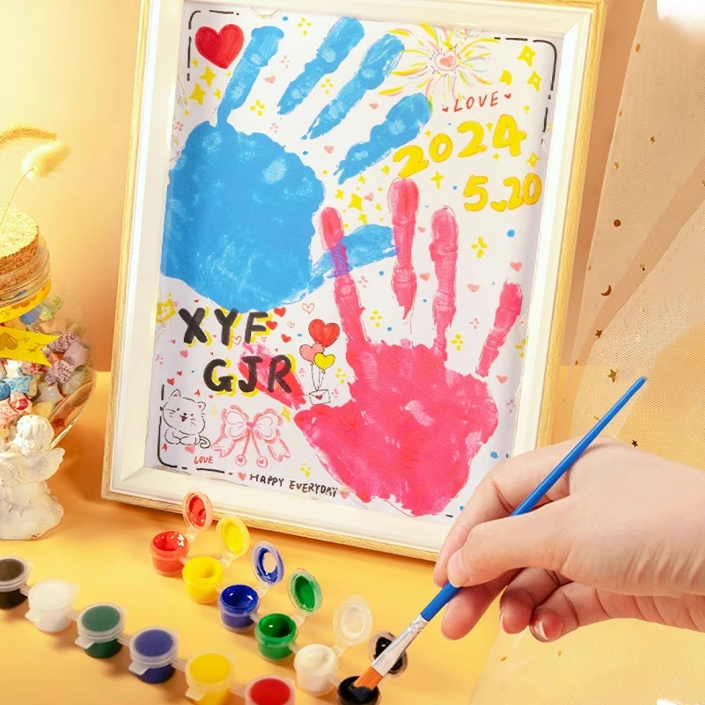 8/10Inch DIY Couple Hand Paint Shadow Box Frame with Paint Set Wooden ...