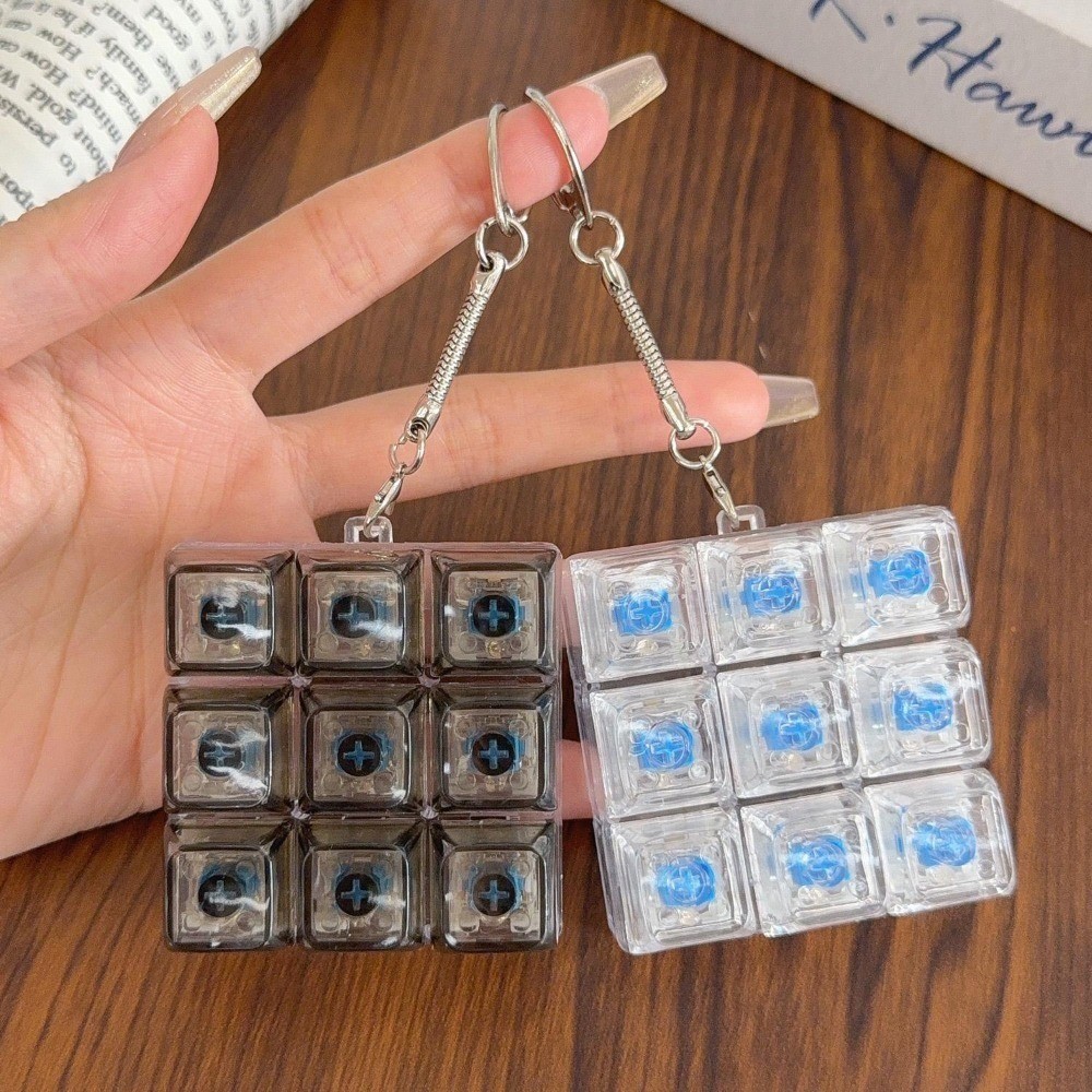 Creative Bread Mechanical Keyboard Keychain - Decompression Fidget ...