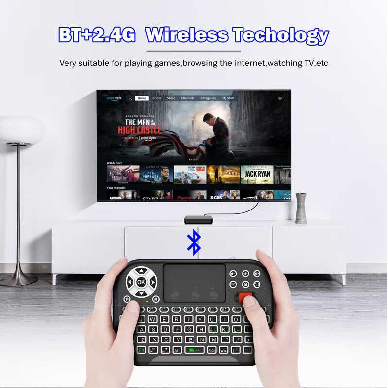 Wireless Keyboard 7 Color Backlight 2.4G Bluetooth Mini Keyboard with ...