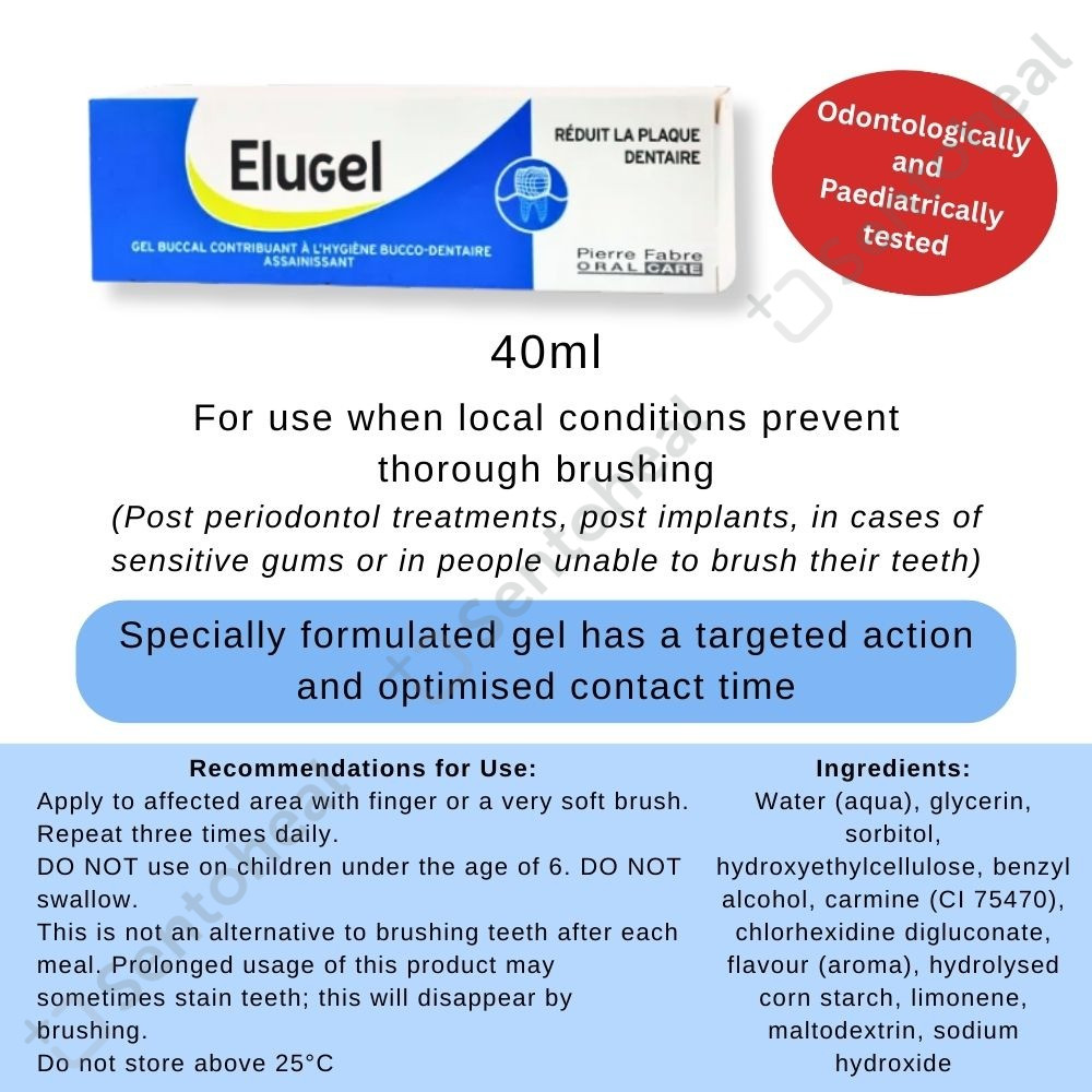 Elugel Antiseptic Gel 40ml - For Oral hygiene/ Toothpaste Gel | Shopee ...