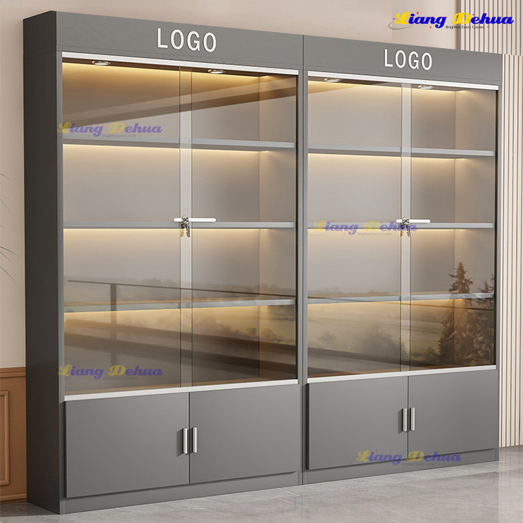 Lockable Product Display Cabinet, Shopping Mall Glass Door Display ...
