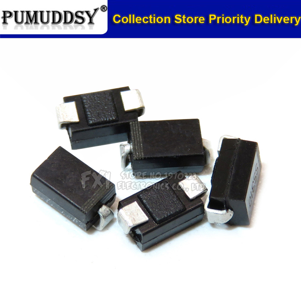 10er-Pack ES1J SMD-Gleichrichterdiode – 600V, 1A, 35ns, Superflink, Ideal Für Schnelle Schaltungen (Band/Rolle)