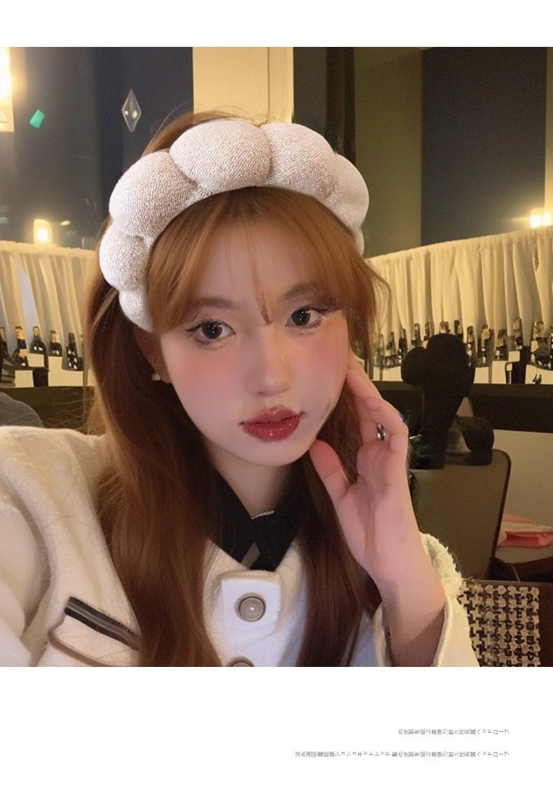 Zhao Lusi Same Style Cloud Face Wash Headband Female 2026 New Style ...