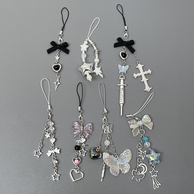 Phone Charm Strap Y2K Keychain Kawaii-Cute Pendant Jewelry Keyring ...