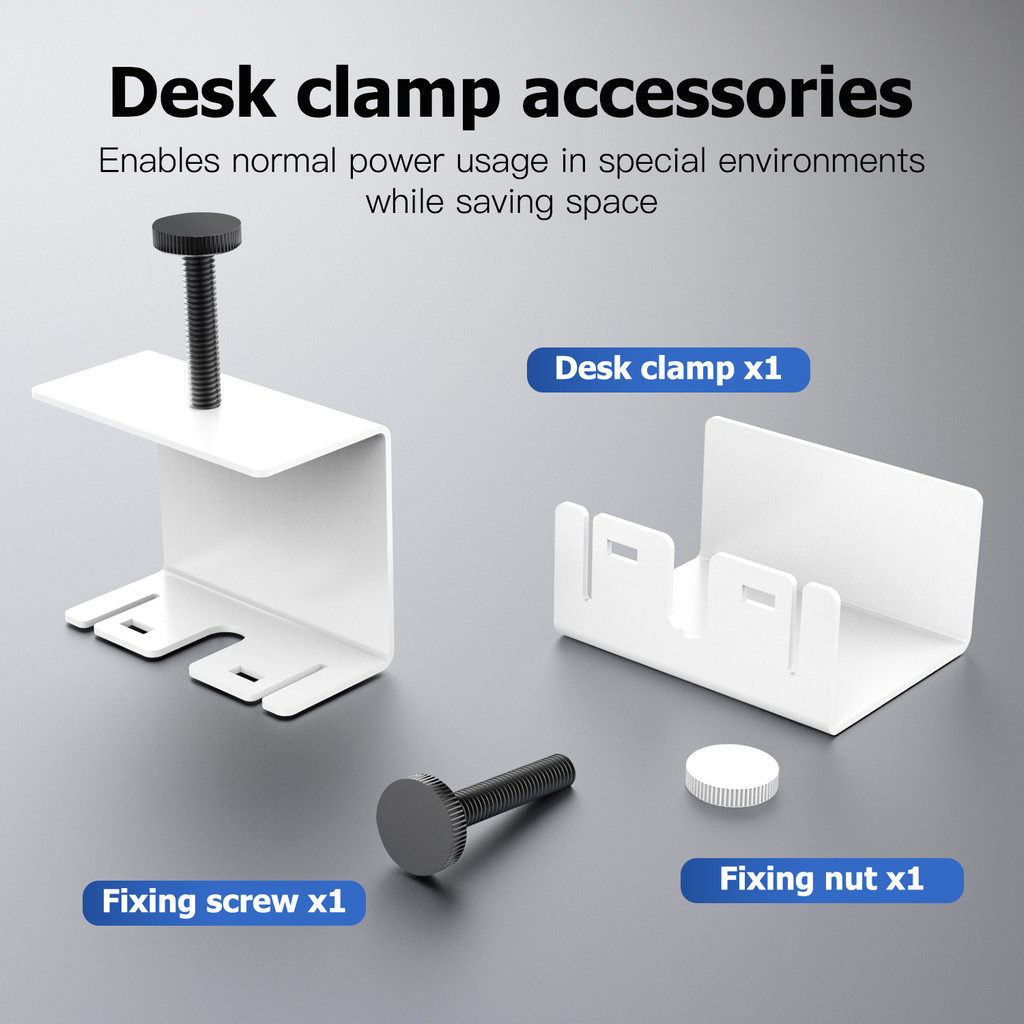 9 in 1 Desk Power Station with UK Standard Socket Table Clamp 2M ...