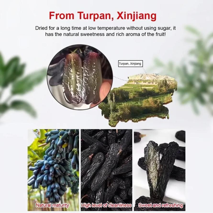 Halal Turpan Blue Sapphire Raisins 吐鲁番蓝宝石葡萄干 Sweet Seedless Grapes No ...
