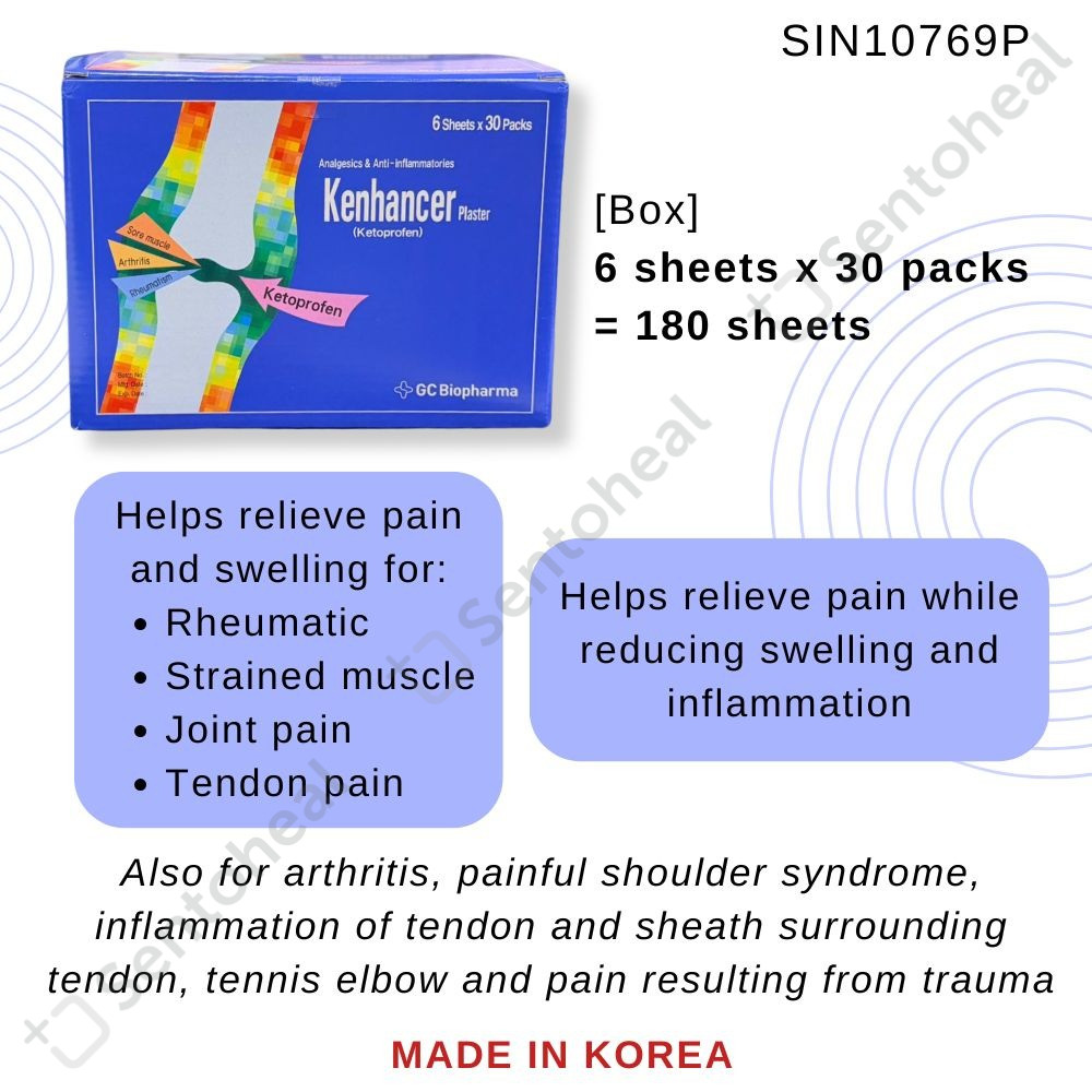 KefenTech Air plasters 8pcs [160pieces]& KENHANCER (Ketoprofen) 6s ...