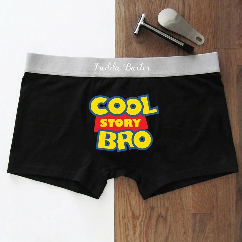 Cool Story Bro Boxer Briefs For Men With Funny Slogan Design Custom ...