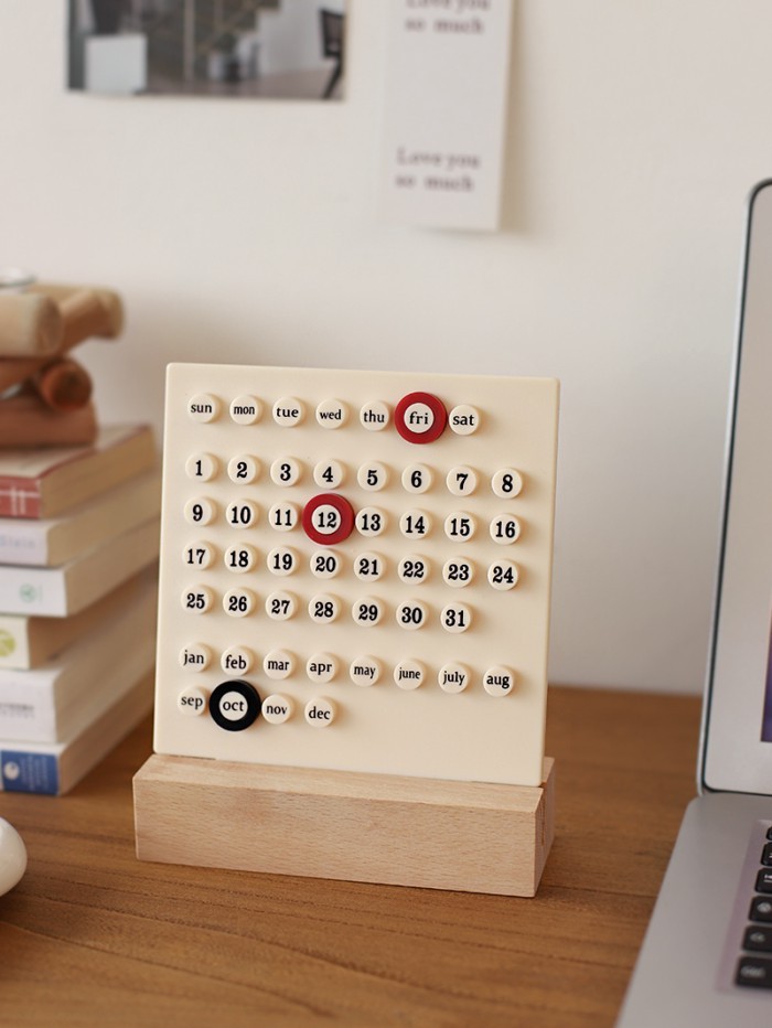 Lovely Days 2026 Ring Cream Ring Calendar Creative Office Desktop Solid ...