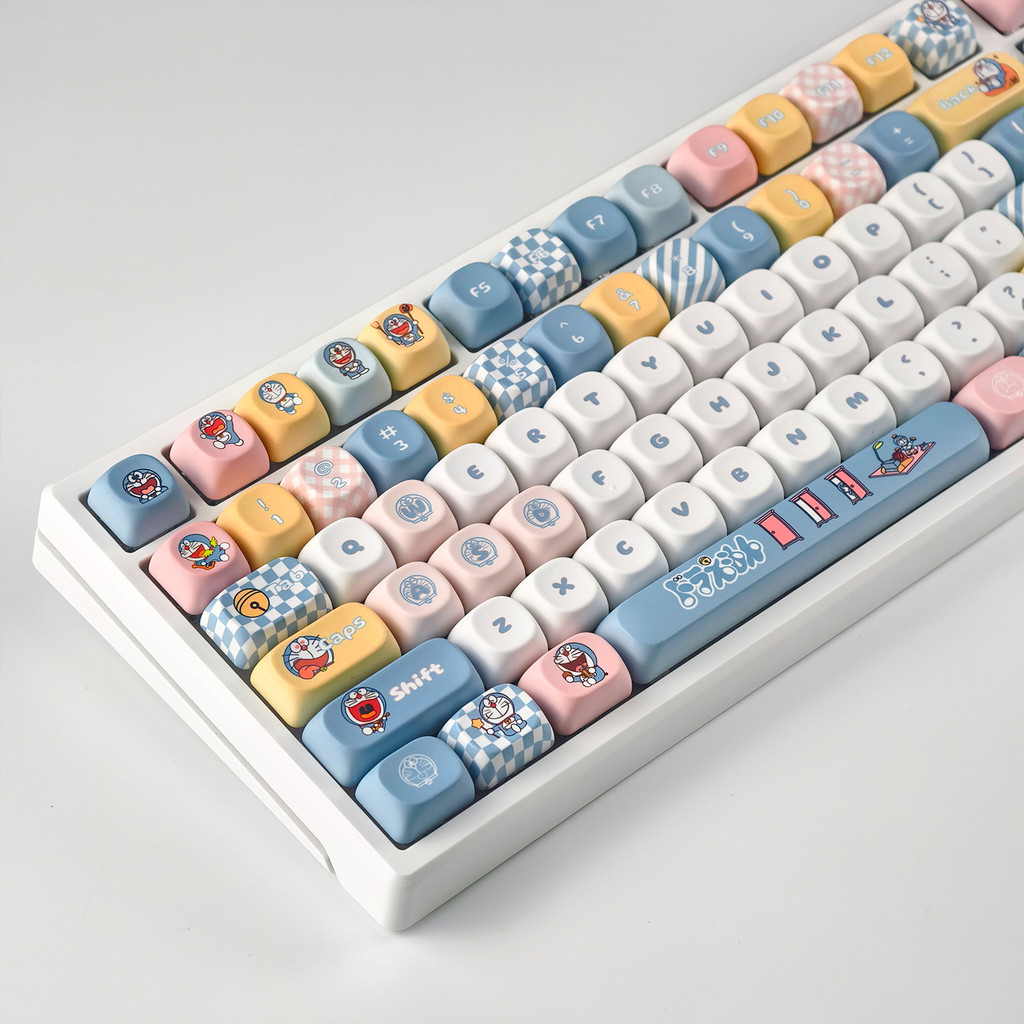 MAIMOOO Doraemon Keycap MOA Profile 120 Keys PBT Dye Sublimation Aula ...