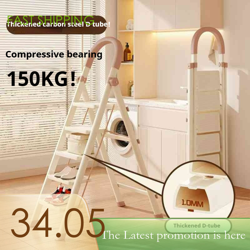 Ladder Foldable Step 3 4 5 6 Step Ladder 150Kg Bearing Slim Ladder ...