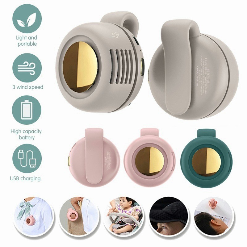 [Local Stock]Portable Mini Fan 360 Degree Wind Direction Bladeless Push ...