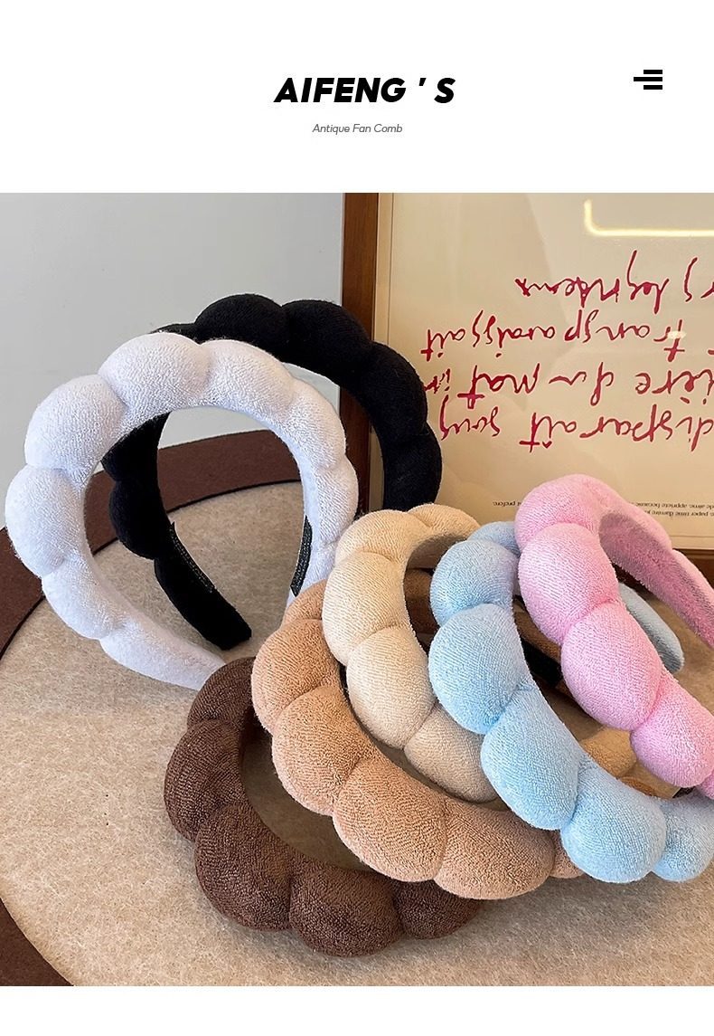 Zhao Lusi Same Style Cloud Face Wash Headband Female 2026 New Style ...