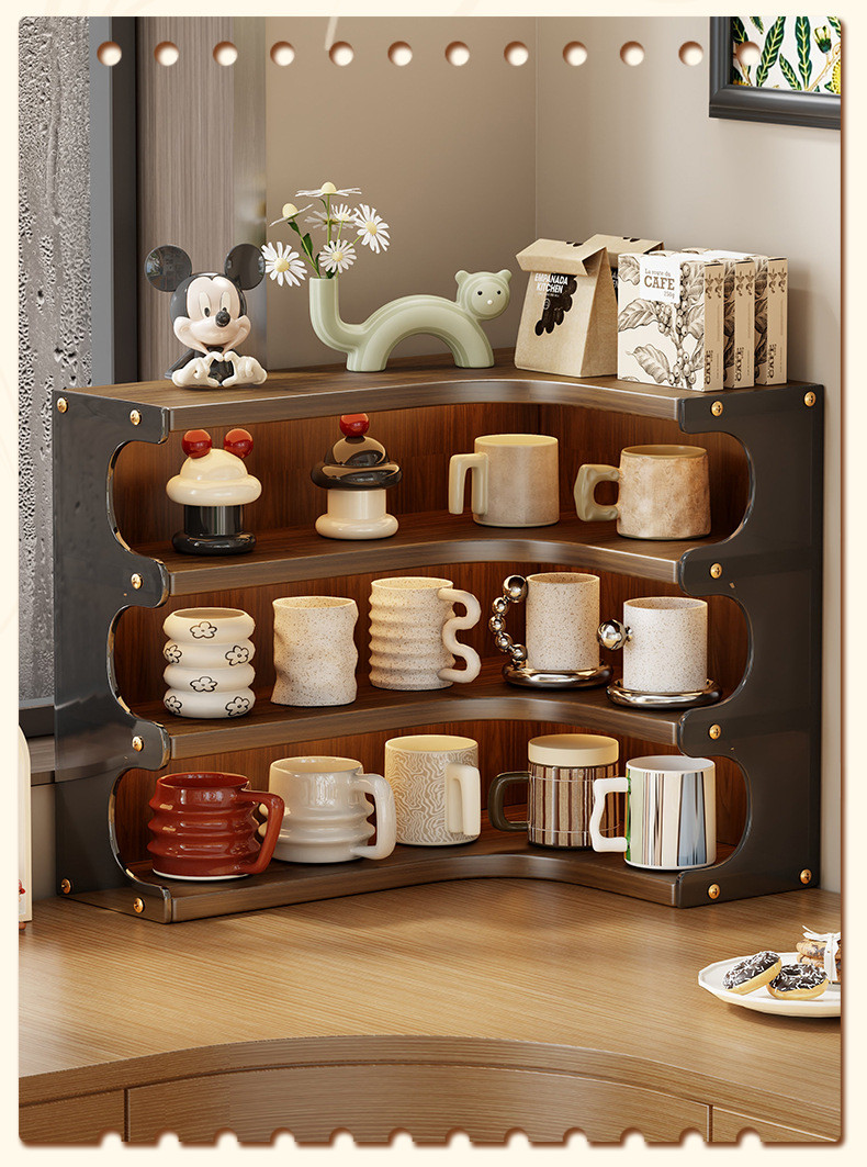 Shelf Workstation Storage Countertop Rack Office Desk Rack Desktop ...